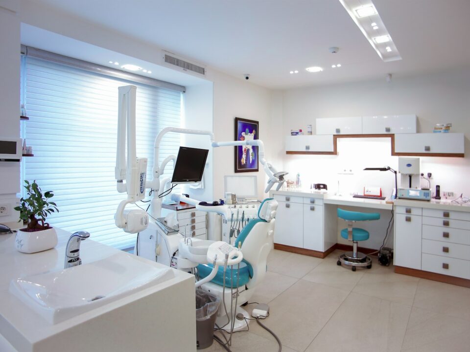 Modern dental clinic reception area