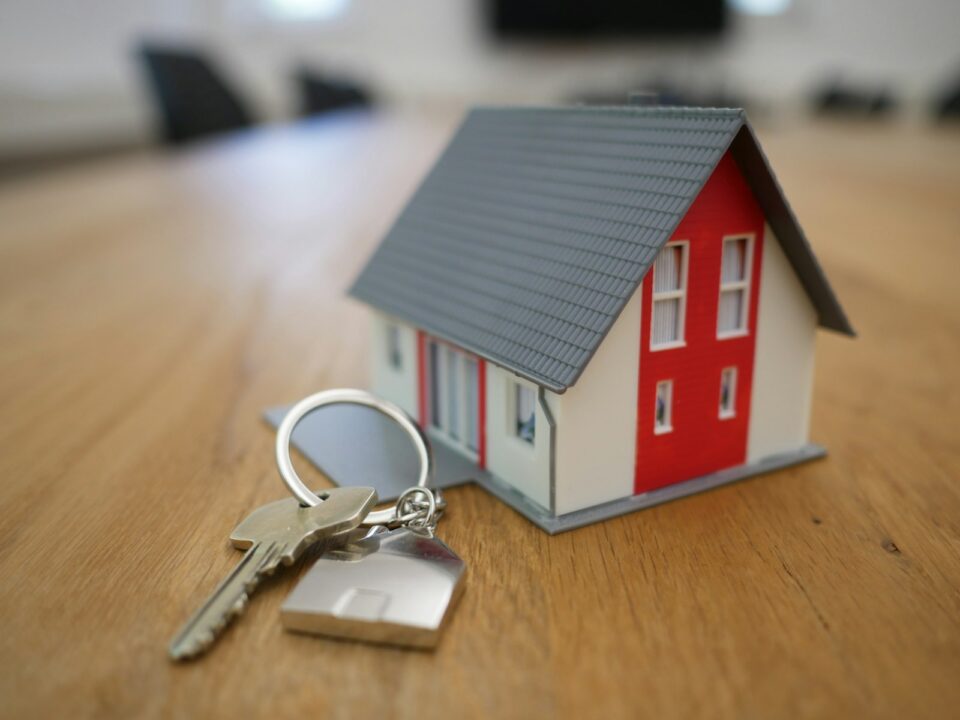 Modern London property exterior with a "for sale" atmosphere
